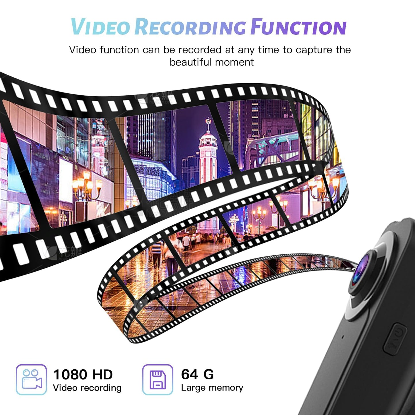 Mini Body Cameras With Audio And Video Recording, POV Camera with 64G Card Body Worn Cam ,Wearable Patrol Video Recording Camcorder With Night Version
