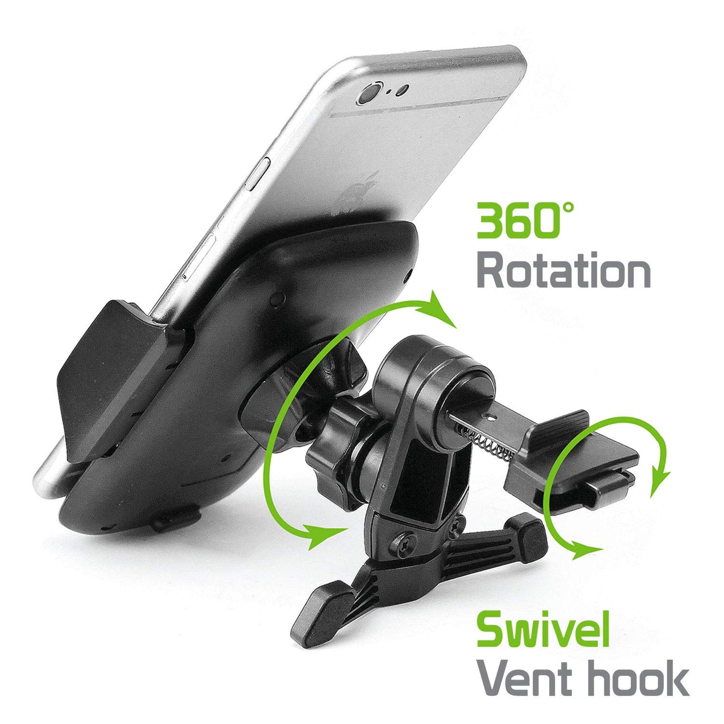 Universal Vehicle Cell Phone Holder - Universal Car Adjustable Mount with Expanding Hands Free Cradle
