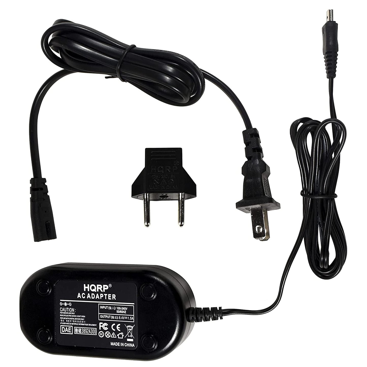 HQRP AC Power Adapter/Charger Compatible with Canon ZR850 ZR900 ZR930 ZR950 ZR960 CA-590, FS10, FS100, FS11, VIXIA HF R10, VIXIA HF R100, VIXIA HF