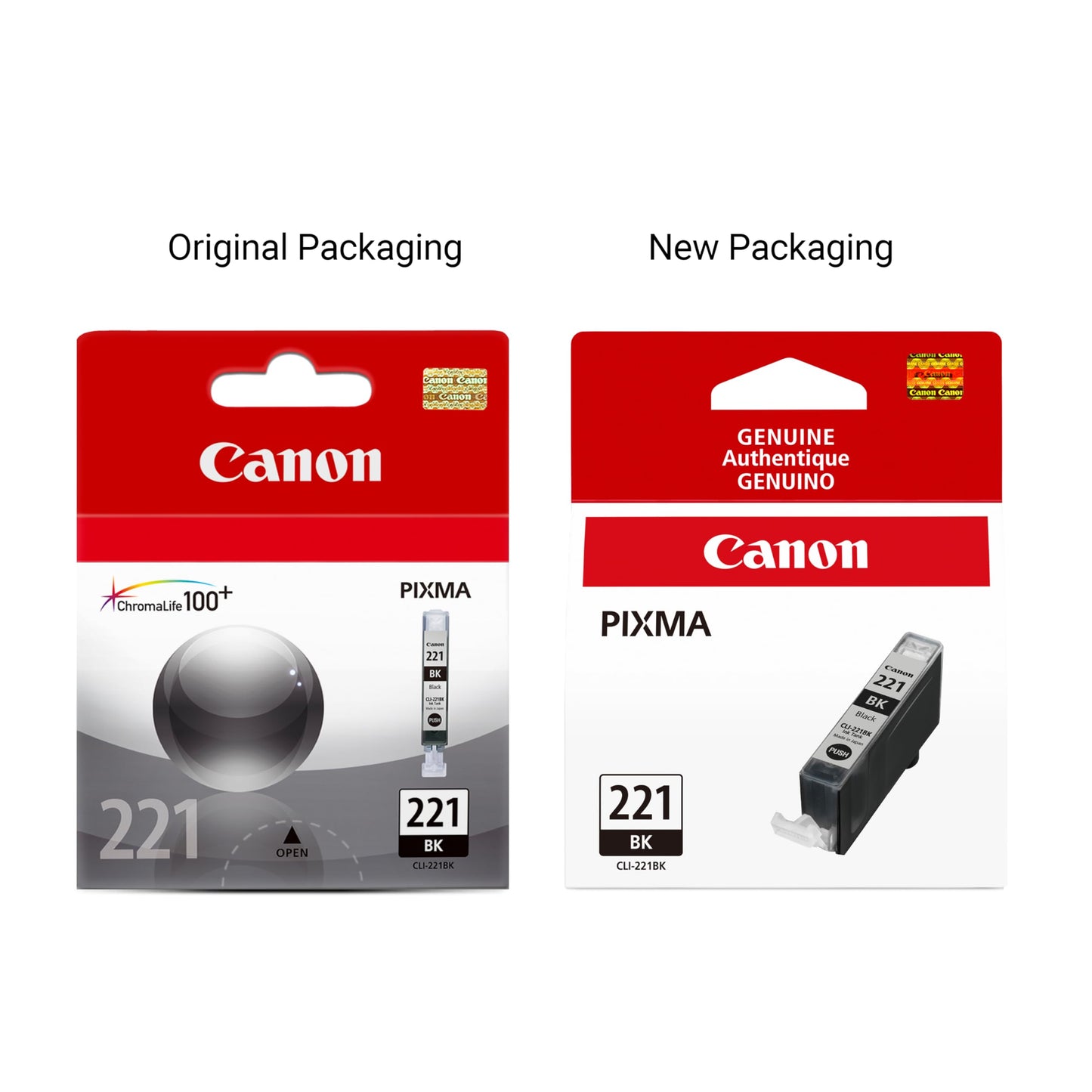 Canon CLI-221 Genuine Black Ink Tank, Compatible with MP980, MP560, MP620, MP640, MP990, MX860, MX870, iP4600, iP3600, and iP4700 Printers