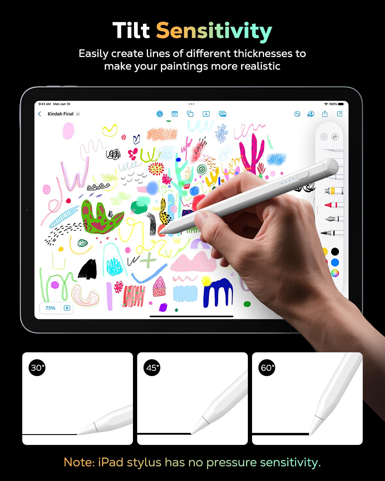 Moko Pencil for iPad(A16) 11th 10th Gen,USB-C Fast Charging,White