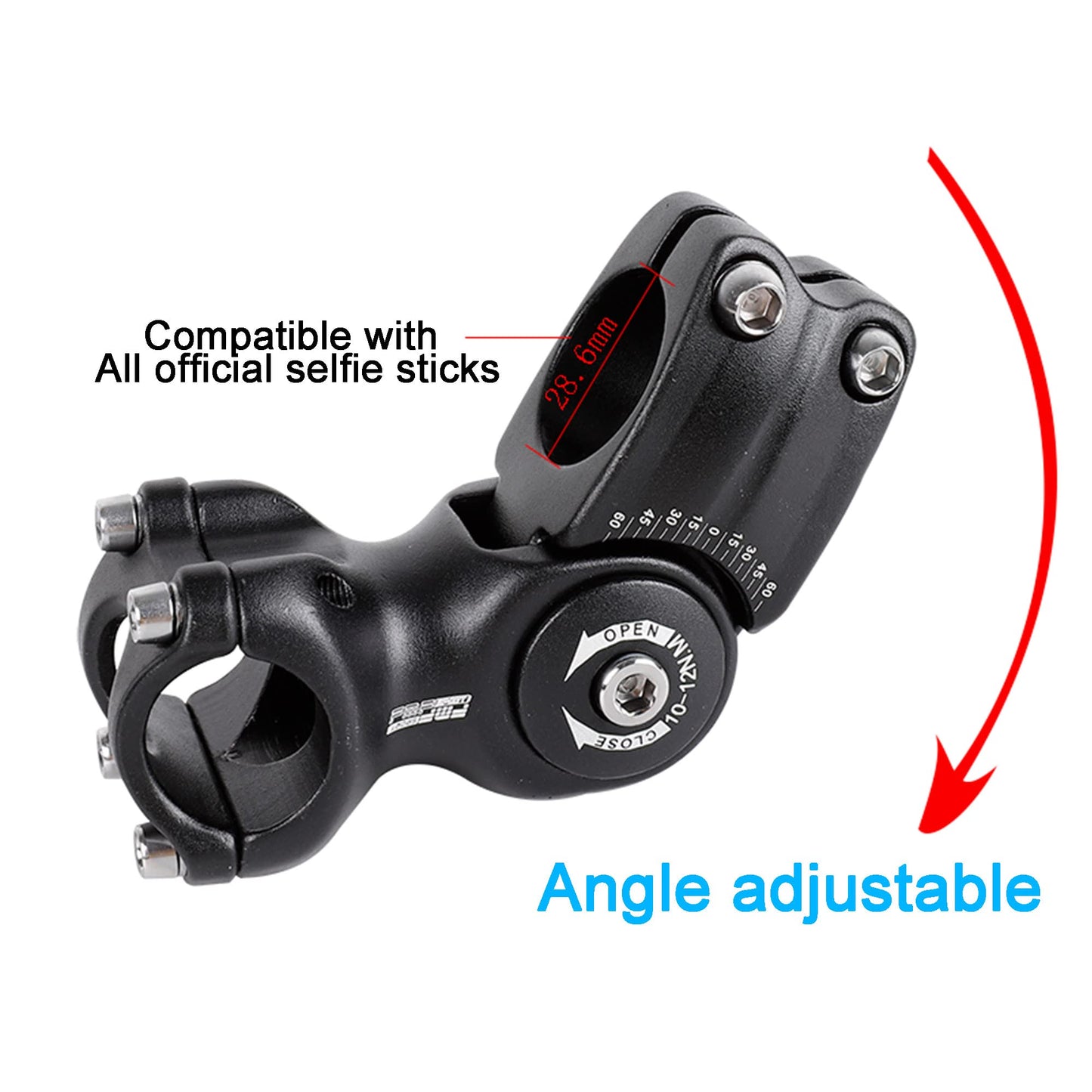 Third Person Perspective Handlebar Mount +114CM Invisible Selfie Stick for Bike Motorcycle Ride Tracking Shooting for Insta360 ONE X5,X4,X3,X2,X,RS,R