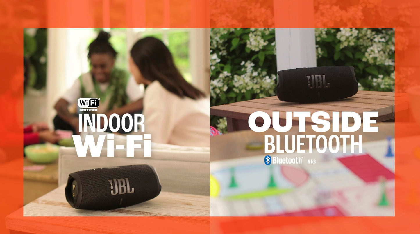 JBL Charge 5 Wi-Fi - Portable Wi-Fi and Bluetooth Speaker - Black
