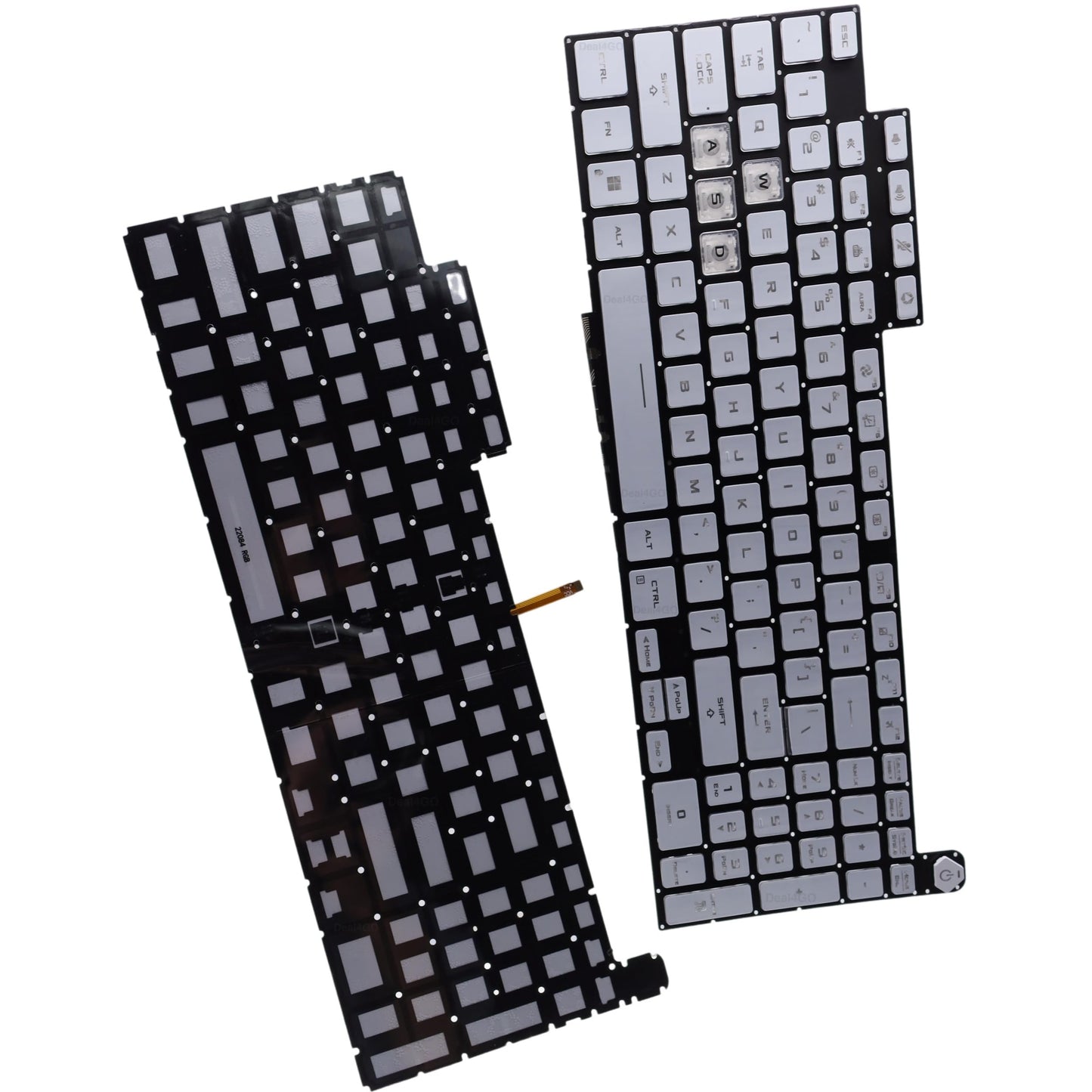 Deal4GO RGB Colorful Backlit Keyboard Replacement for ASUS FX507 FA507 FX707 FA707 TUF507 TUF707 FX577 - White Special