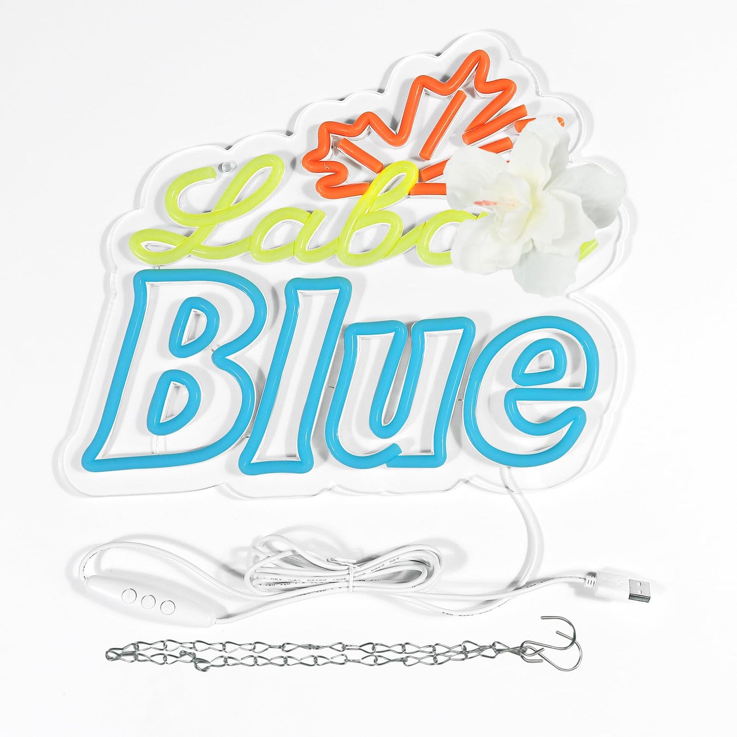 VIIFF Iconic Blue Beer Neon Sign 12.2x11.7 Inch Dimmable USB Wall Decor for Man Cave Bar Garage Game Room