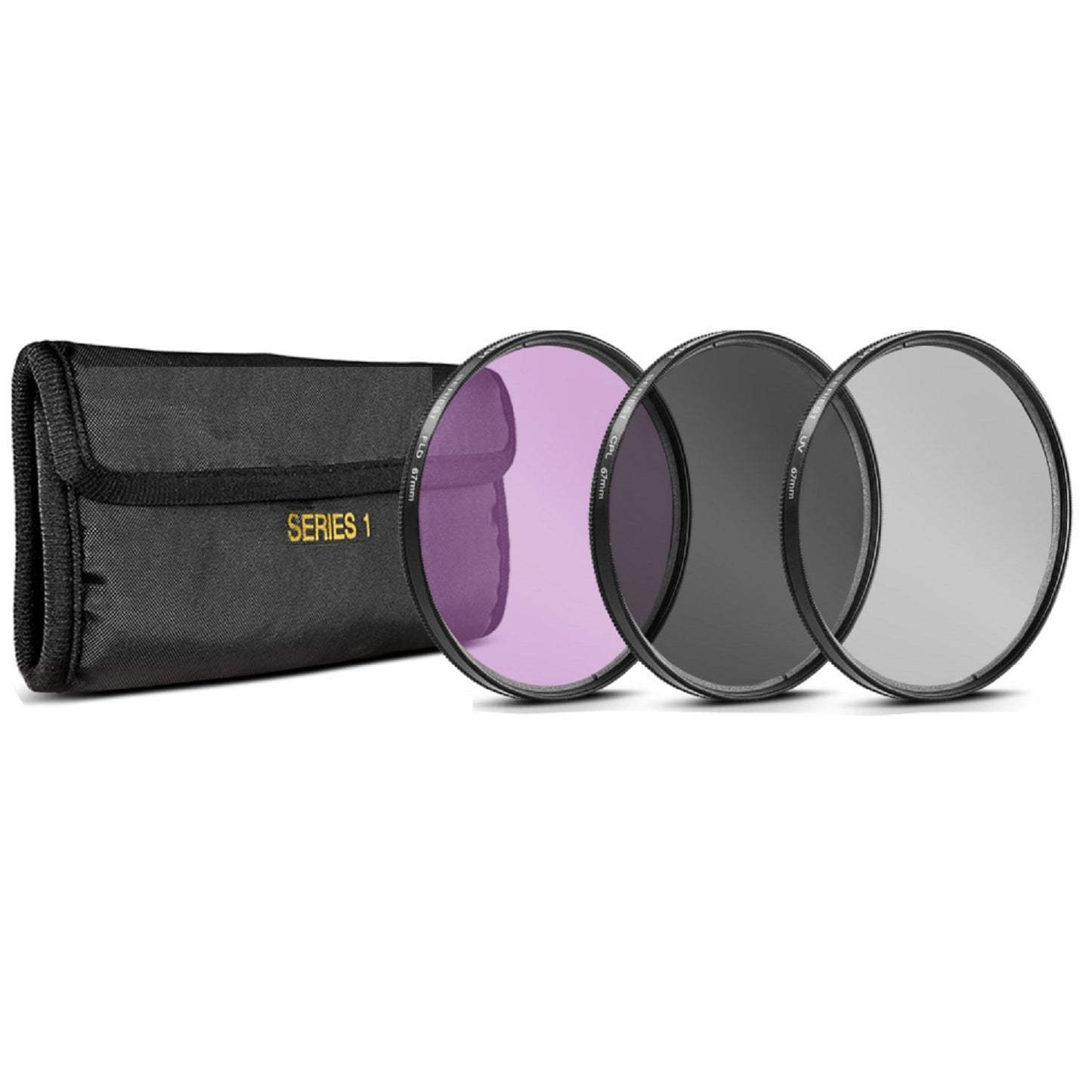 49mm 3 Piece Filter Kit (UV-CPL-FLD) for Sony 18-55mm DT E-Mount, 55-210mm, 16mm f/2.8, 20mm f/2.8 EMOUNT, 24mm f/1.8, FE 28mm f/2 Lens, 30mm f/2.8