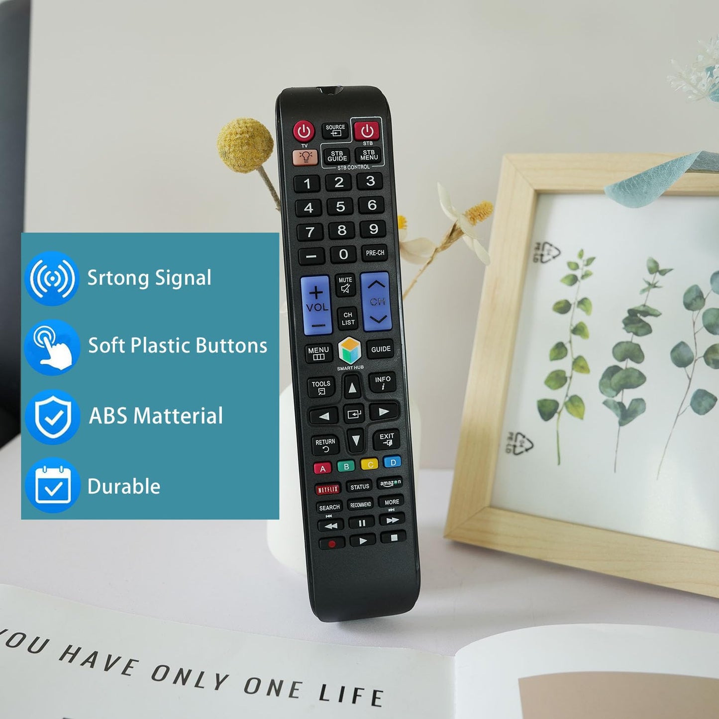 Replacement Remote Control fir for Samsung UN65JU670D UN55JU670D UN65JU7100FXZA UN75JU7100FXZA UN40H4203AFXZA 3D Smart 4K UHD LED HDTV TV