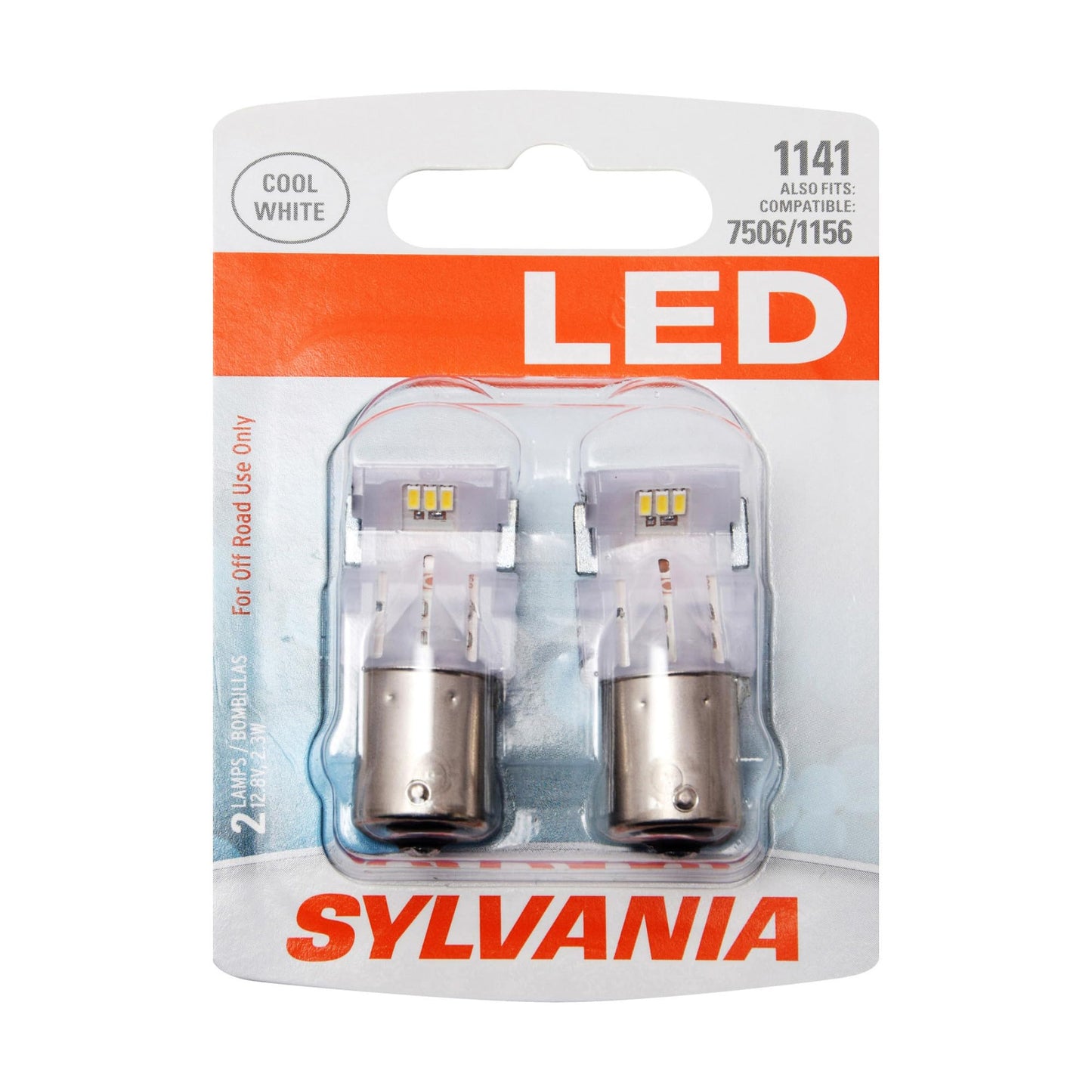 SYLVANIA 1141 LED White Automotive Mini Bulb, 2 Bulbs