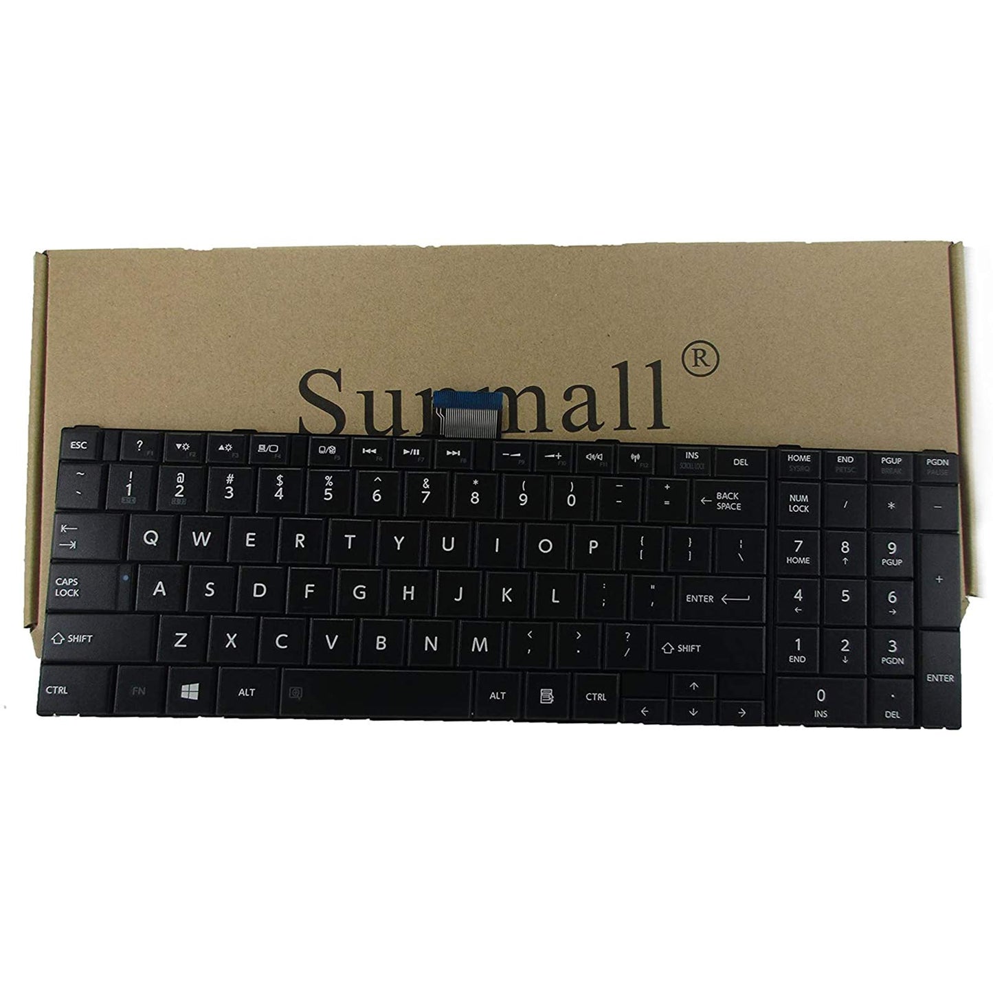 SUNMALL Keyboard Replacement Compatible with Toshiba Satellite C850 C855 C855D L850 L855 L855D L875D P850 P875 P855 Black US Layout