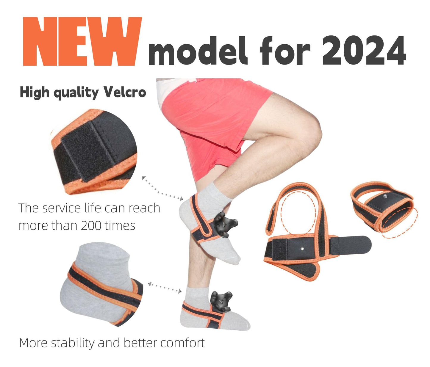 Jadery VR Tracker Straps Waist+Feets 3 in1(New Model for 2024), for Vive Tracker, Ultimate Tracker, Tundra Tracker -Full Body Tracking Belt in VR
