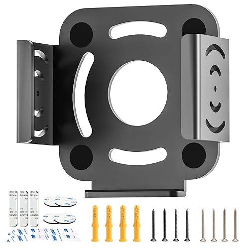 nymus Mount for Mac mini M4/M4 Pro 2024, Under Desk or Wall Mount Compatible with Mac Studio, Black Metal Holder with Anti-Scratch Pad, Mac mini