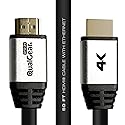 QualGear High Speed Long HDMI 2.0 Cable with Ethernet (50 Feet) - 100% OFC Copper, 24 Awg, 24K Gold Plated Contacts, CL3 Rated, Triple-Shielded.
