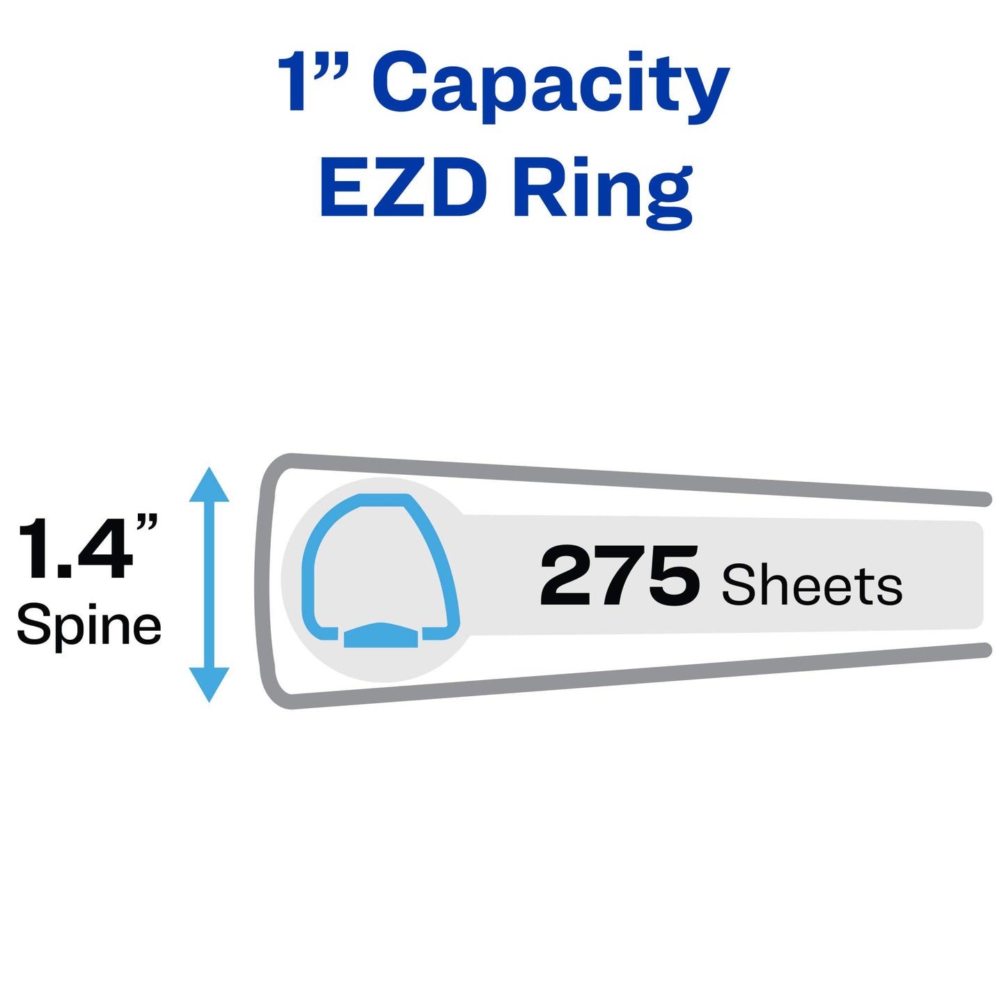 Avery Heavy-Duty View 3 Ring Binder, 1" One Touch EZD Rings, 1 Red Binder (79170)