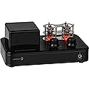 Dayton Audio HTA20 Integrated Stereo Hybrid Hi-Fi Vacuum Tube Class A/B Amplifier 20 Watts RMS with Subwoofer Output, Headphone Output, Bluetooth 5.0