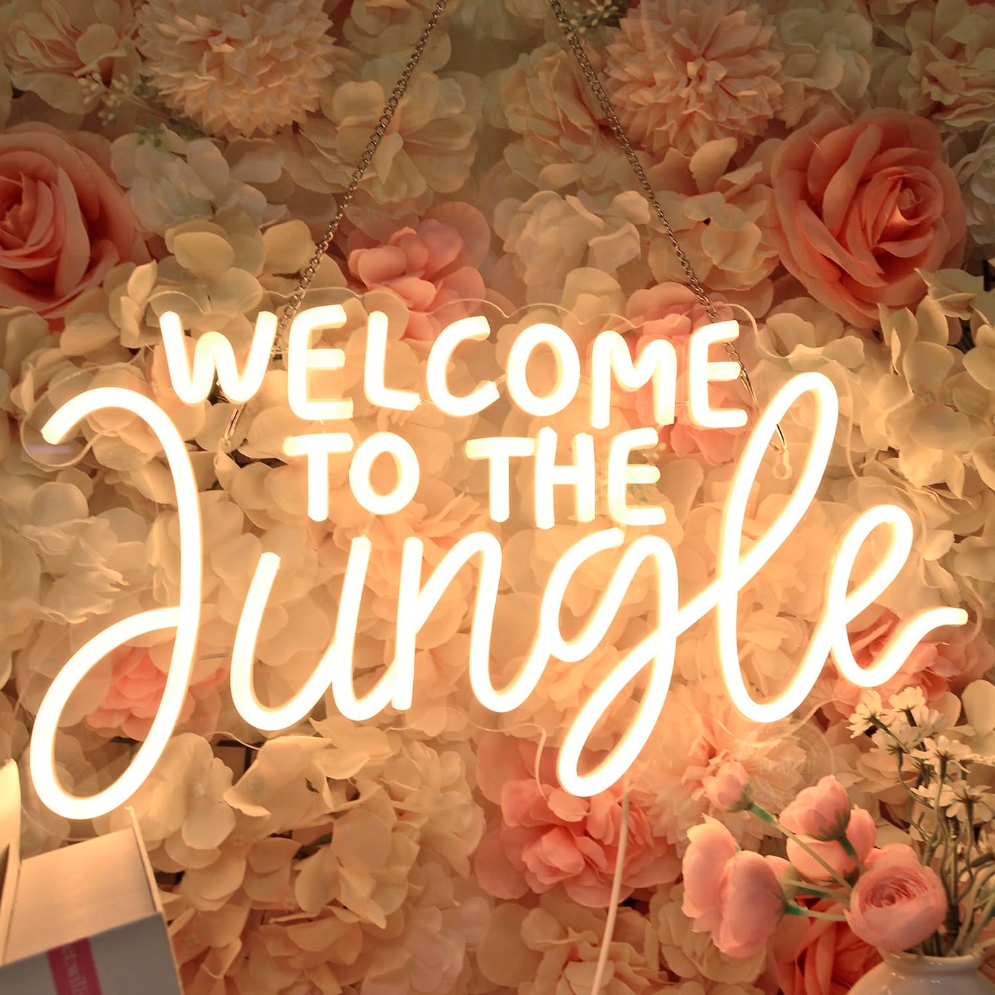 Welcome to the Jungle Neon Sign Home Wall Decor LED Neon Light Wall Sign for Safari Jungle Themed Party Baby Shower Background Bedroom Kids Birthday