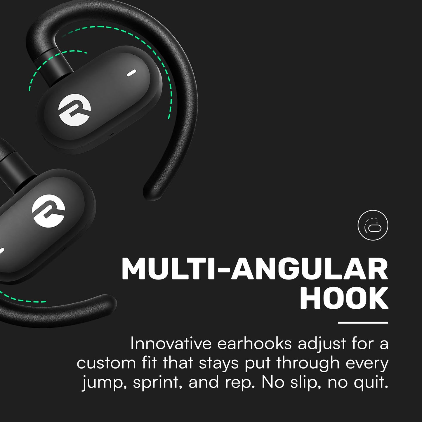 Raycon Fitness Open Ear Earbuds - Open Ear Headphones, Earbuds Wireless Bluetooth, Running Headphones, Sweat & Water-Resistant Earphones, 40 Hours