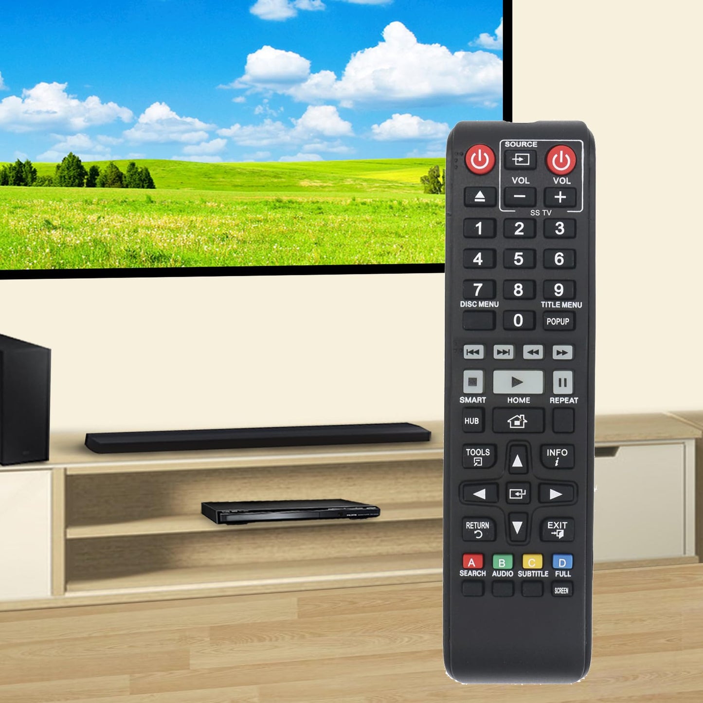 AK59-00167A Replace Remote Control fit for Samsung Blu-ray DVD Disc Player BD-J6300 BD-J6300/ZA BD-JM63 BD-JM63C BD-F7500 BD-F7500/ZA BD-F6500