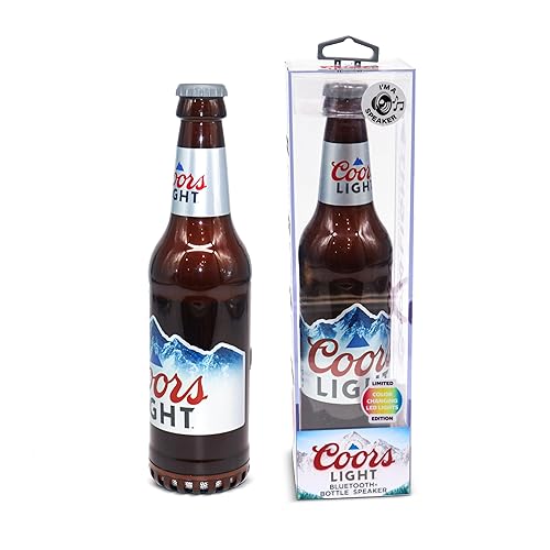 Coors Light Bottle Shape Bluetooth Speaker with High-Fidelity Stereo, Splash Proof, 6H Playtime & AUX Port - Ideal for Outdoor, Indoor Parties