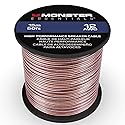 Monster XP Copper Clad Aluminum (CCA) Speaker Wire 12 Gauge Cable 50 FT Spool - Ideal for Home Cinema Cables and Car Audio Cable
