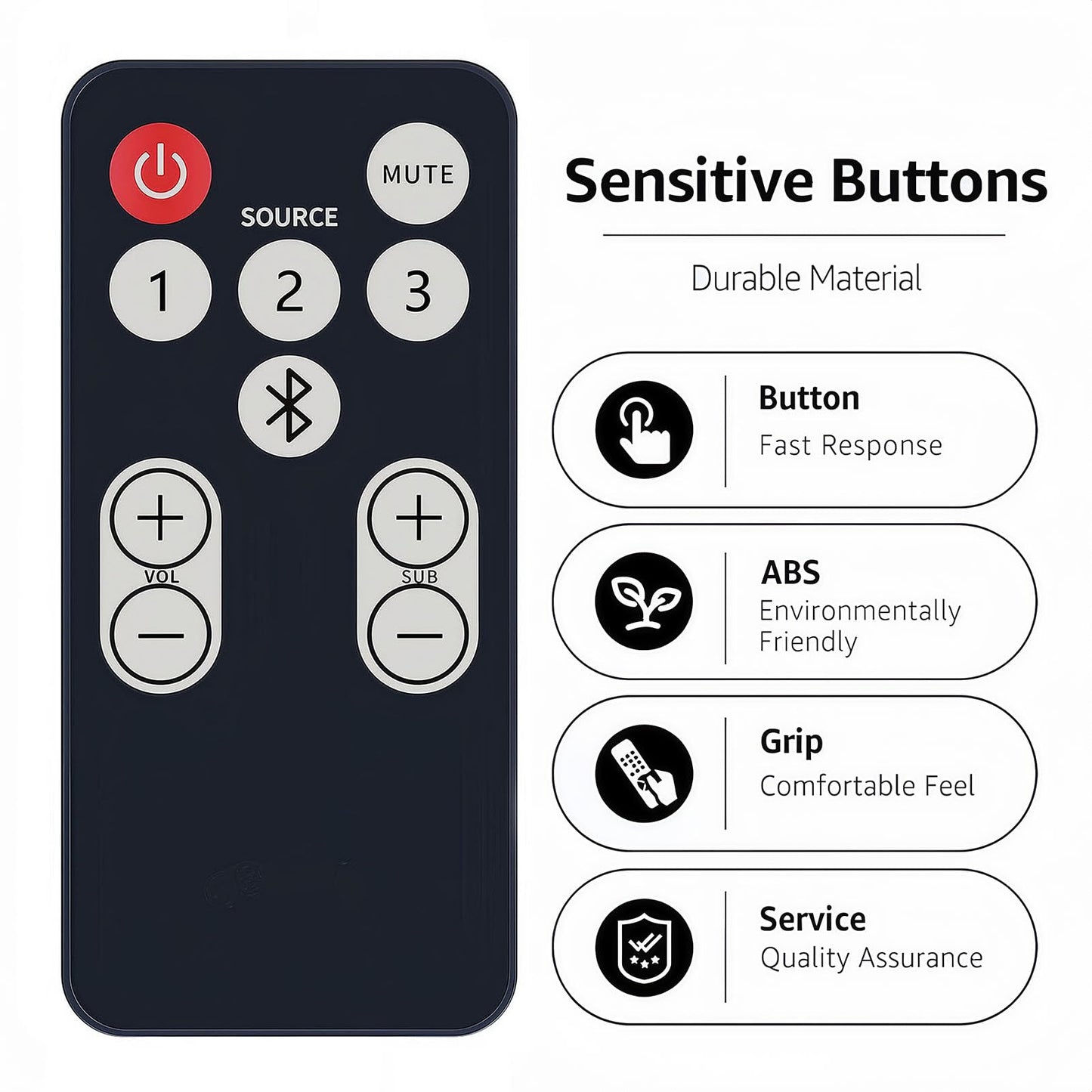 Replacement Remote Control Compatible for Polk Audio SurroundBar 5000 3000 6500BT 6500 6000 2000 4000 9000 SB5000IHT Instant Home Theater System