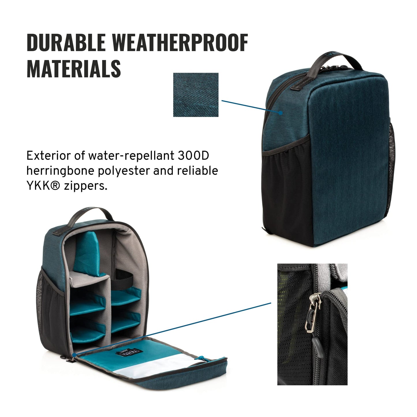 Tenba BYOB 10 DSLR Backpack Insert - Turns any bag into a camera bag for DSLR and Mirrorless cameras and lenses - Blue (636-625)