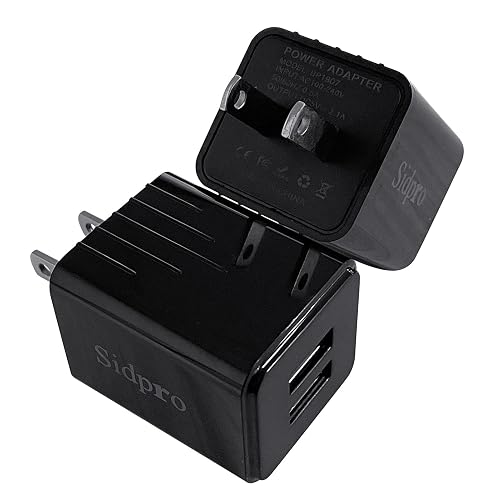 Phone Charger Box, 2-Pack 2.1A Dual Port USB Wall Charger Fast Charging Plugs Cubes