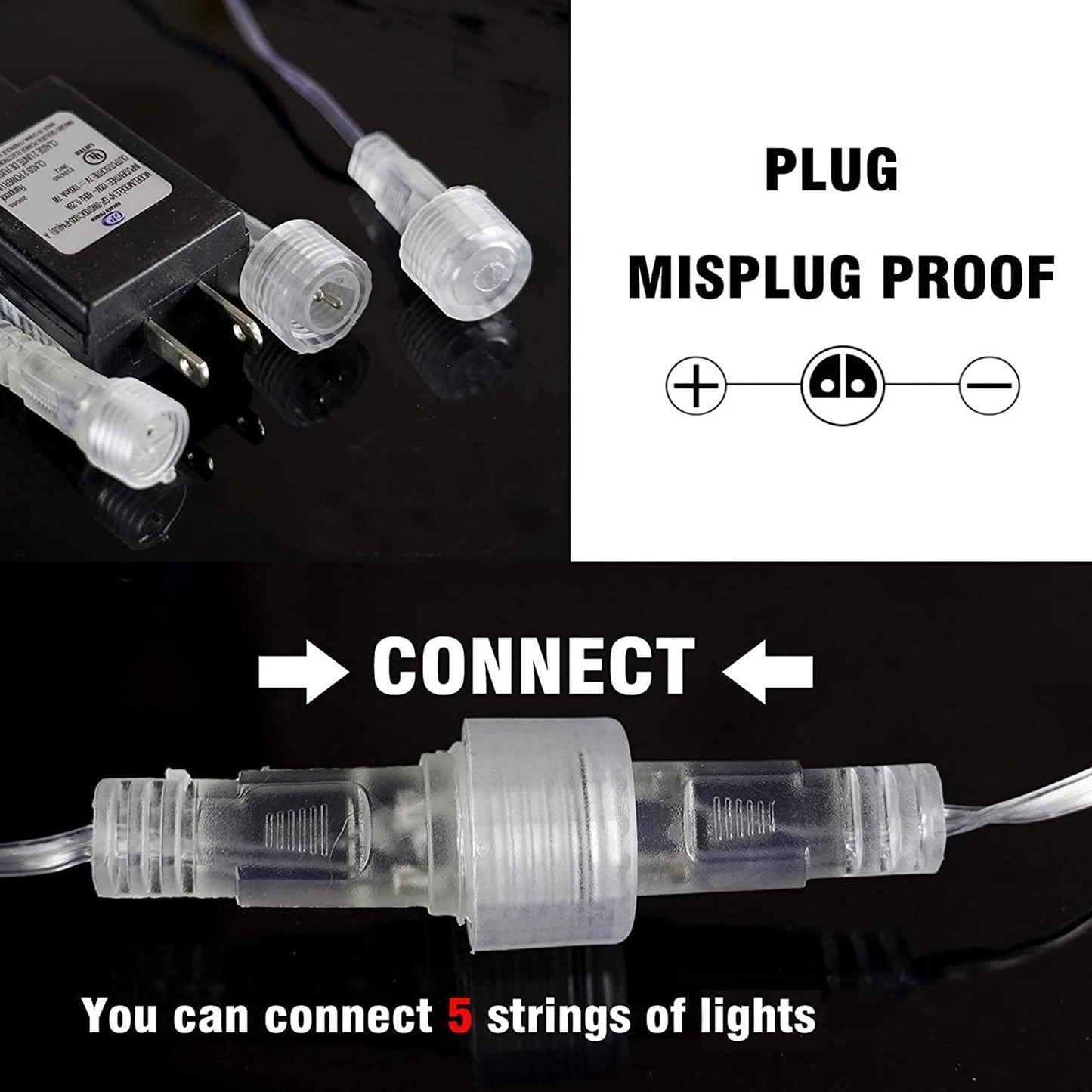 Dazzle Bright Christmas Lights Outdoor, 288LED Meteor Shower Rain Lights 12 Inch 8 Tubes, Waterproof Plug in Falling Icicle Light Christmas