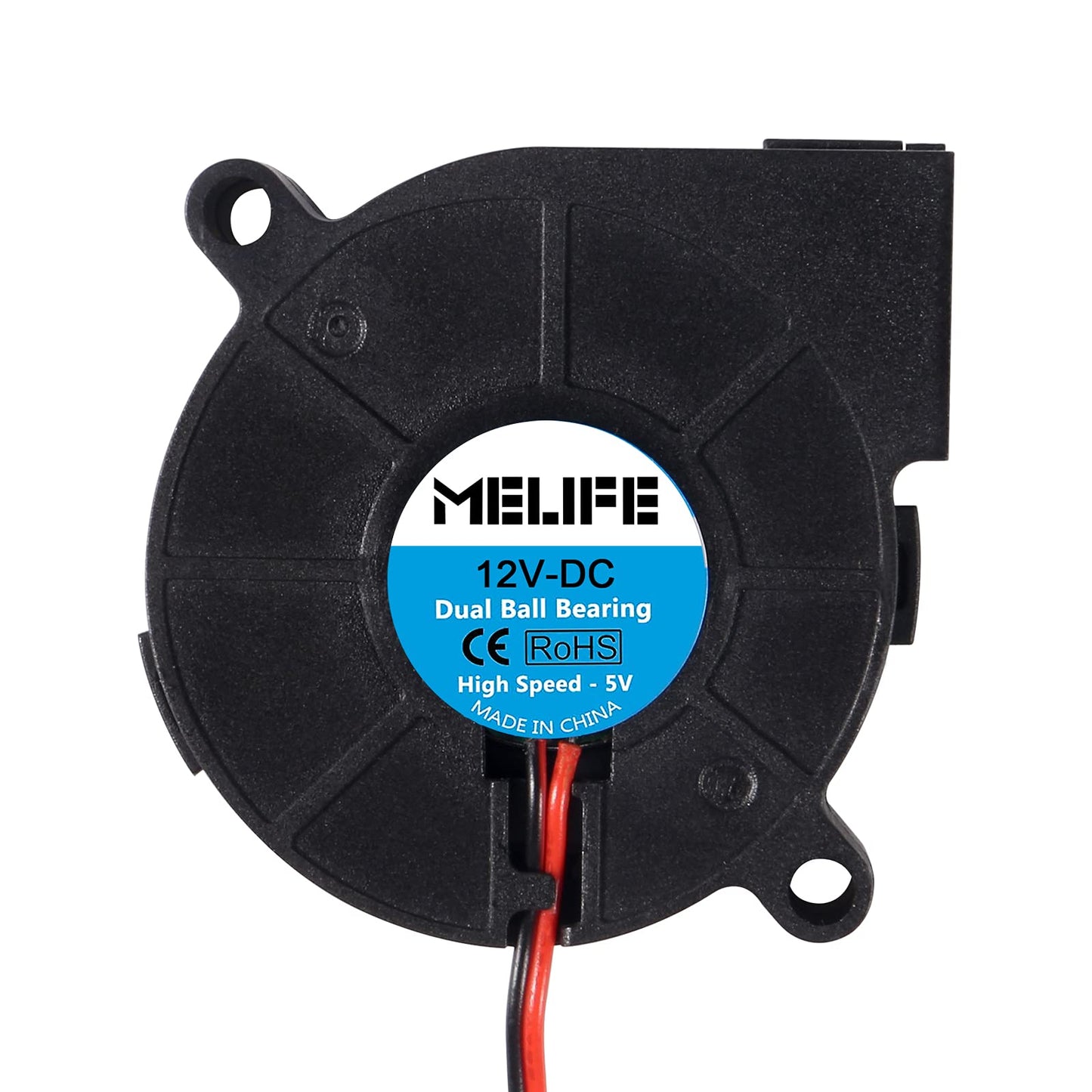 4 Pack Brushless Dual Ball Bearing Blower Fan, MELIFE 12V 5015 Turbine Turbo 50x15mm - High Speed 12V