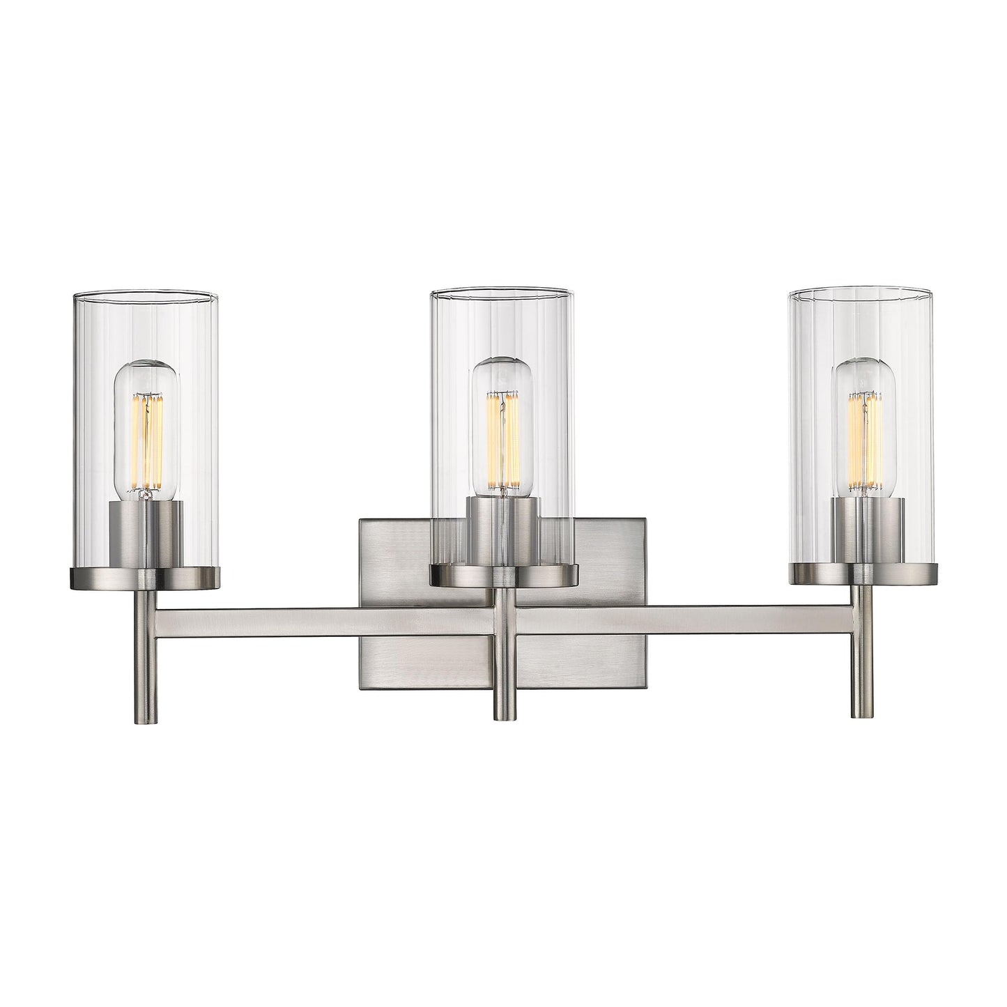 Golden Lighting 7011-BA3 PW-CLR Winslett Bath Fixture, Pewter