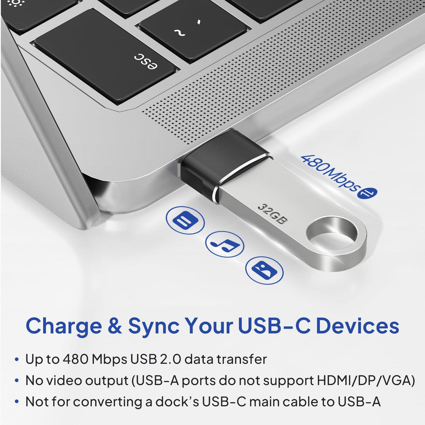 Elebase USB to USB C Adapter for iPhone 17 4Pack,USBC Female to A Male Car Charger Adapter,Type C Converter Apple 17e 16 Pro Max 15 14 Plus,iWatch