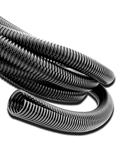 Cable Management Cord Cover 50 Ft x 3/4" Cable Protector Split Loom Tube Polyethylene Cord Protector Black Cable Sleeve Wire Management Cable Cover