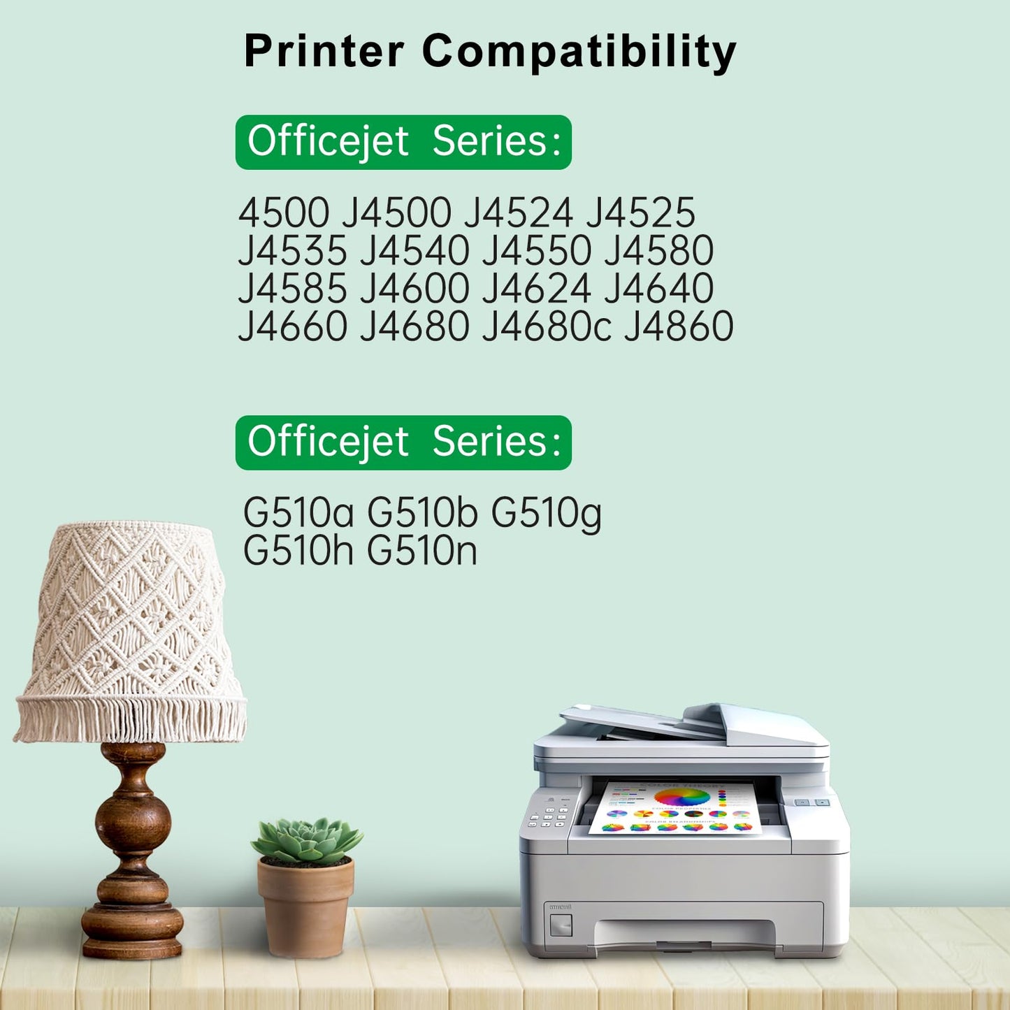 SAILNER 901XL Black Ink Cartridges(2-Pack) Remanufactured Ink for HP 901 901XL Ink Cartridges Work for HP Officejet 4500 J4524 J4540 J4550 J4580 J4624