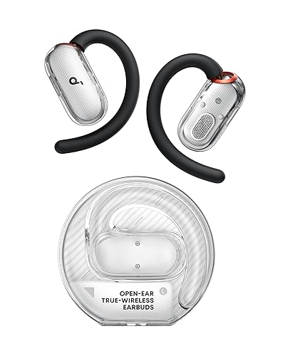 Soundcore V40i by Anker, Open-Ear Headphones, Clear Design, Lidless Case, 4 Adjustable Positions for Every Ear Size, Richer Bass, IP55, 21H Playtime…