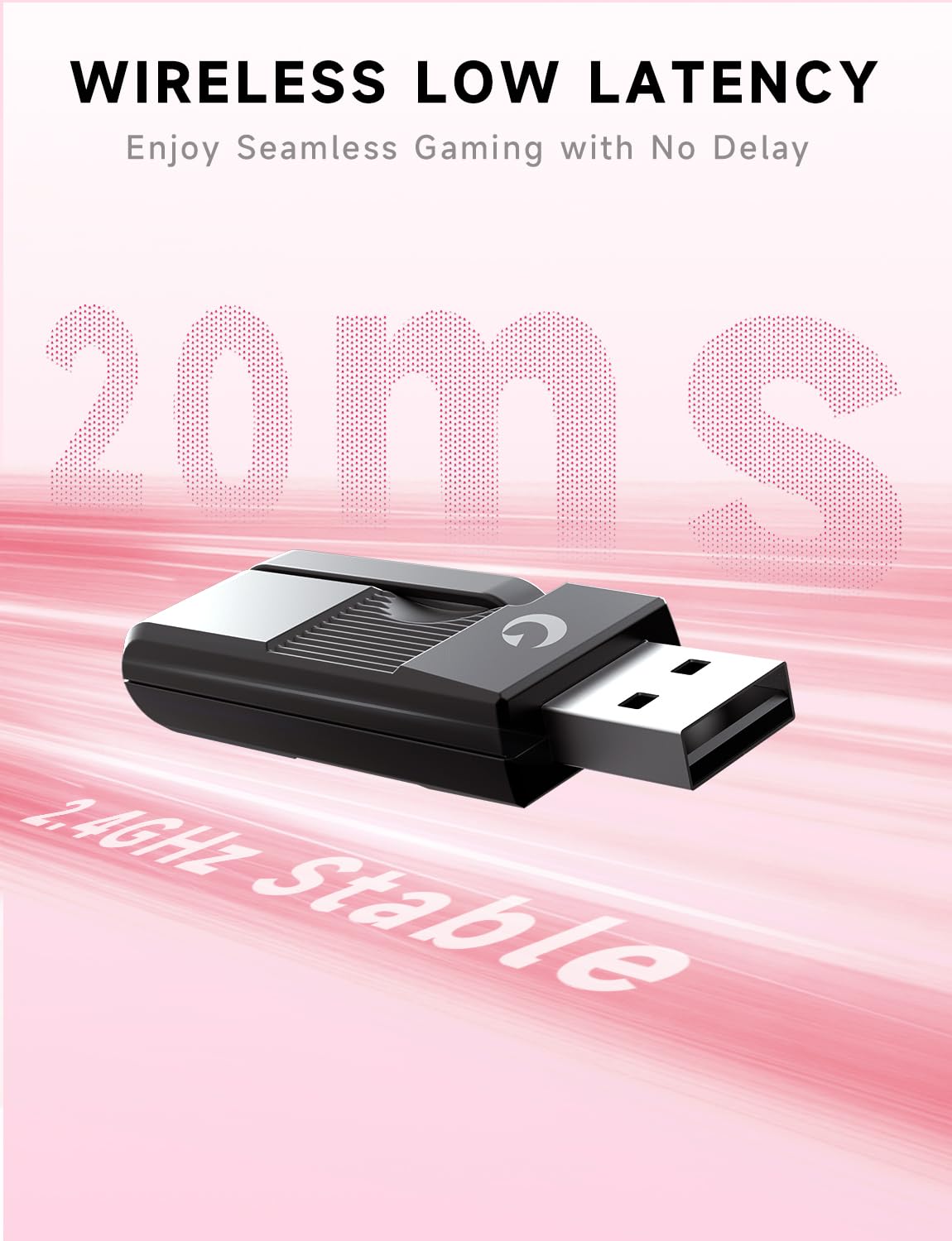 Gvyugke 2.4GHz Wireless Gaming Headsets for PS5, PS4, PC, Switch, BlushPink