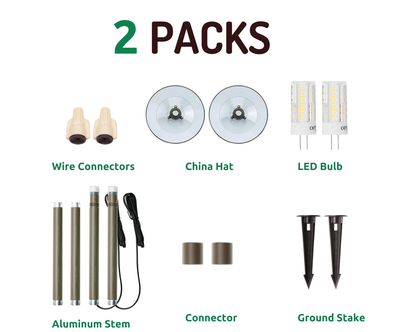 Lumina Lighting® 4W Landscape Lighting 12V Landscape Lights Low Voltage Landscape Path Lights Warm White Waterproof Outdoor Replaceable G4 LED Bulb