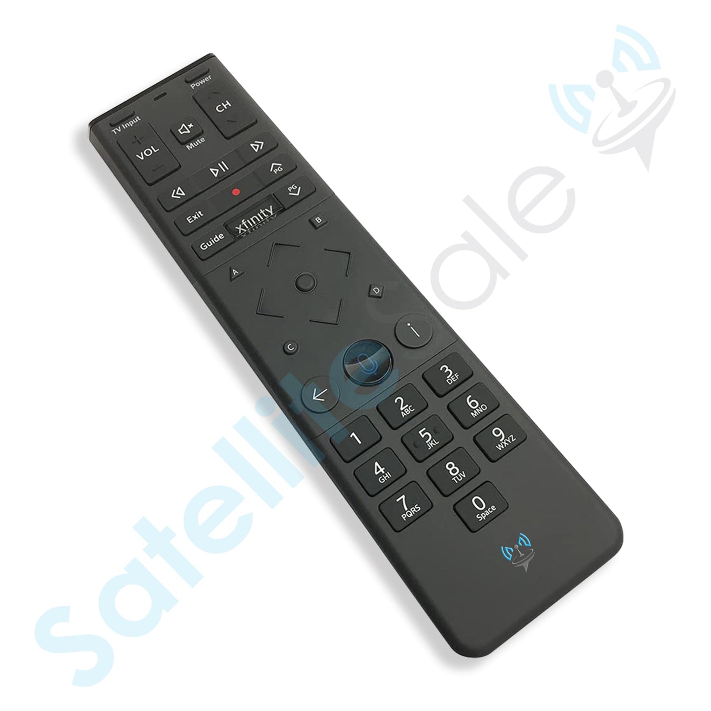 SatelliteSale Remote Control Replacement Xfinity XR15 for Comcast X1 Xi6 Xi5 XG2 & Flex - Voice Commands Backlit Black ABS Plastic RC with Batteries