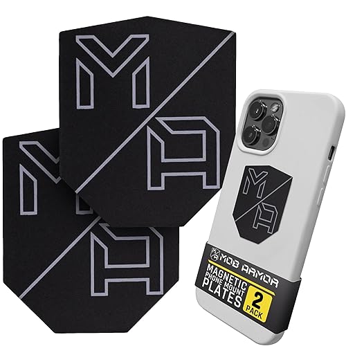 Mob Armor MobNetic Plates (2 Pack) - Compatible with Mob Magnetic Phone Mount for Car - Universal Smartphone Mounting Plates - Best Vehicle Accessory