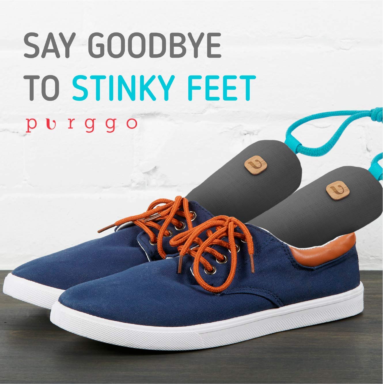 PURGGO Bamboo Charcoal Air Purifying Bag - Last 365+ Days - Shoe Deodorizer, Odor Eliminator - No Chemicals - Air Freshener for Shoes and Closet