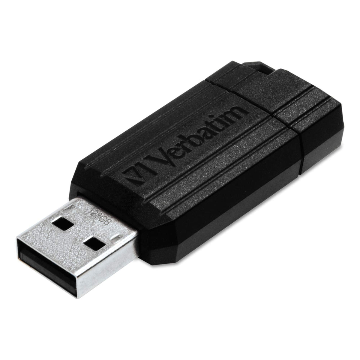 Verbatim 49062 Pinstripe USB Flash Drive, 8GB, Black