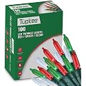 Christmas LED Random Twinkle Lights - 16 of 100 Bulbs Twinkle - LED Red, Green, and Cool White Christmas Tree Lights - Indoor Outdoor - 24.75 Feet