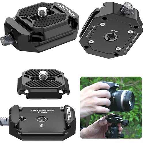 ULANZI F38 Camera Quick Release Plate w 1/4" to 3/8" Screw Thread, Quick Release System QR Plate Camera Tripod Mount Adapter for Sony Canon Monopod