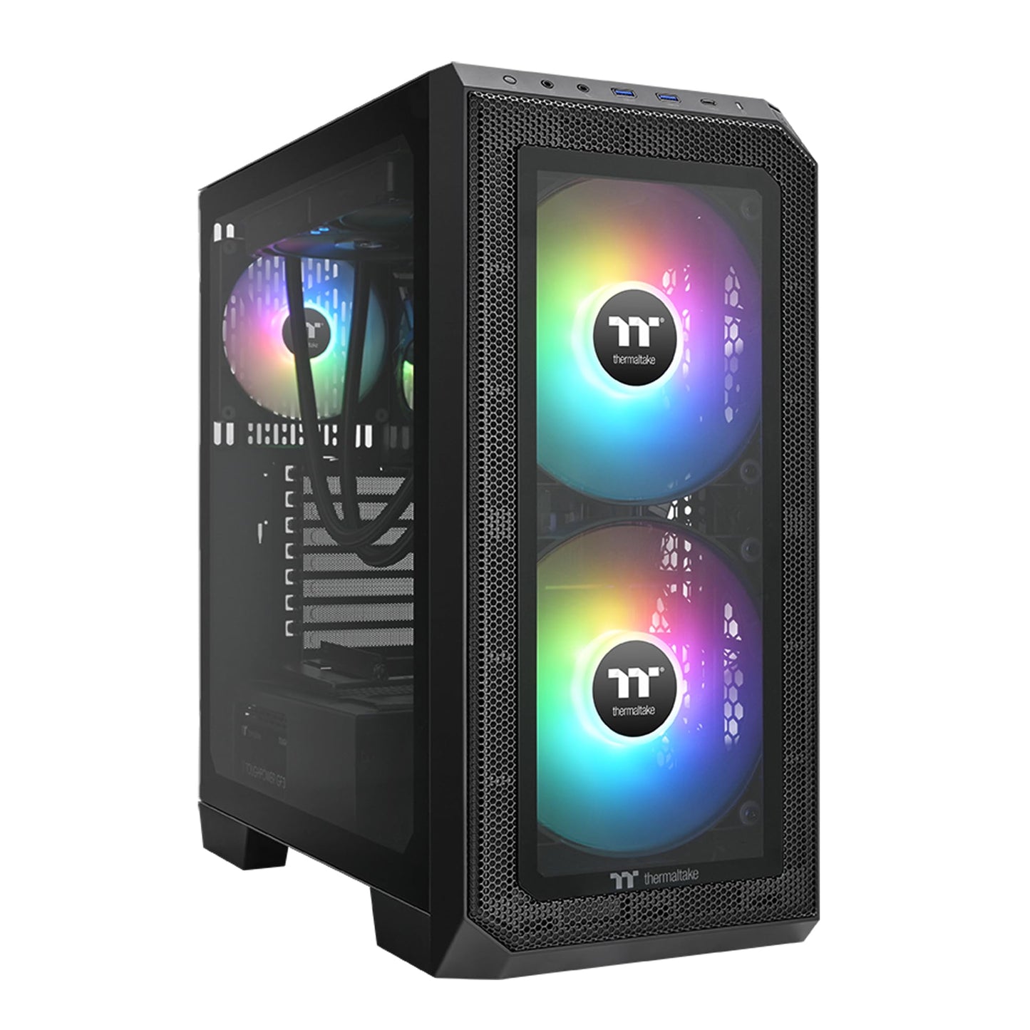 Thermaltake CT200 ARGB PWM Fan Single Pack, PWM Controlled 500~900 rpm, 5V Motherboard Sync, 16.8 Million Color 9 Addressable LEDs, Airflow 131.6 CFM