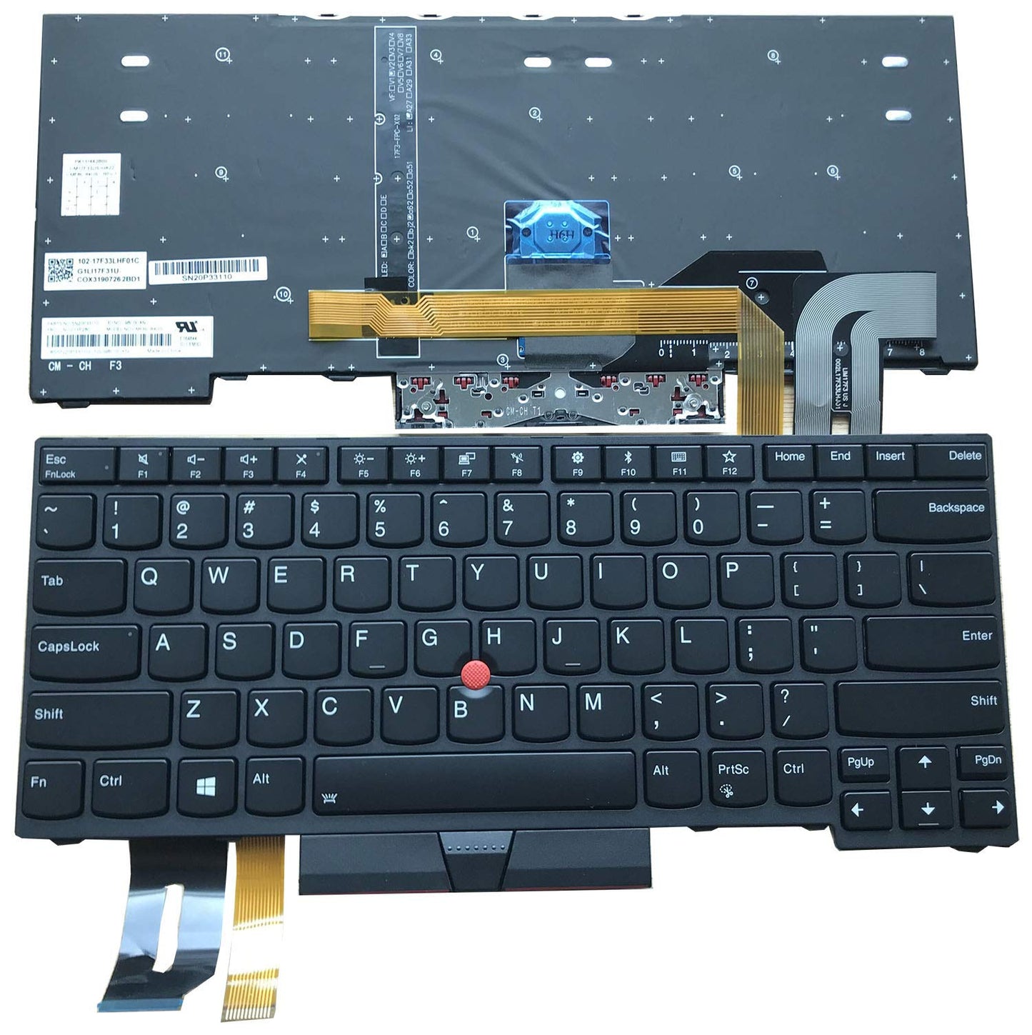 keyboard go go go Replacement US Keyboard for Lenovo ThinkPad E480 E485 L480 T480s E490 E495 T490 L490 Laptop Backlight