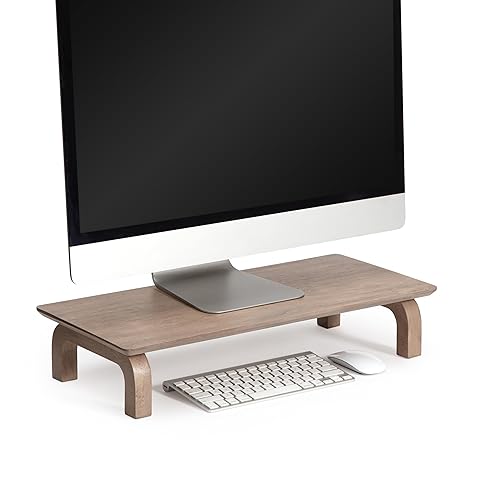 Anji Mountain Monitor Stand - Desktop Organizer & Laptop Riser, Ergonomic Monitor Riser, Space-Saving Monitor Stand for Desk, Durable Construction