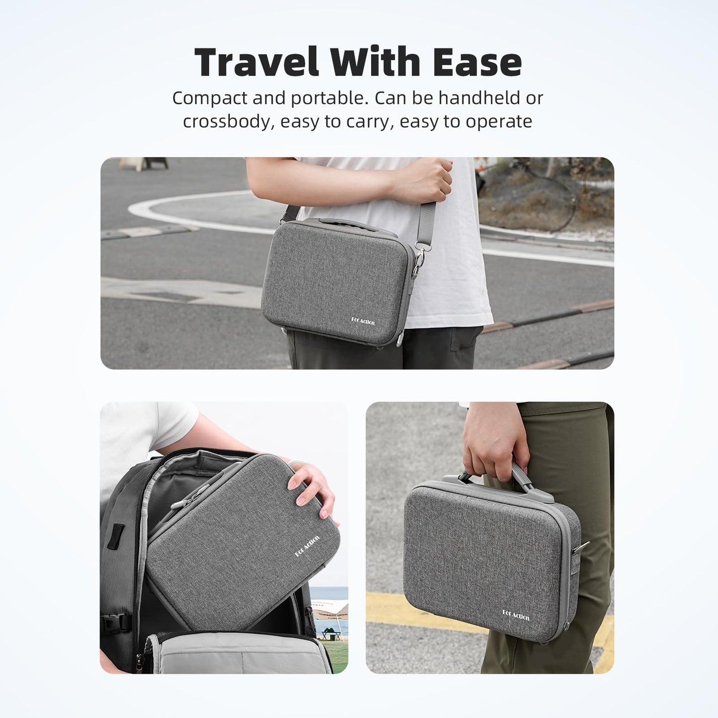 Flymile Osmo Action 5 Pro Carrying Case for DJI Osmo Action 5 Pro/Action 4 3, Travel Portable Shoulder Bag Compatible with DJI Osmo Action 5