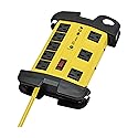 Tripp Lite Eaton TLM825SA Heavy Duty Power Strip with Surge Protection, 8 Outlets, 3900 Joules, Yellow Metal Housing, 25ft Cord, Keyhole Mounting
