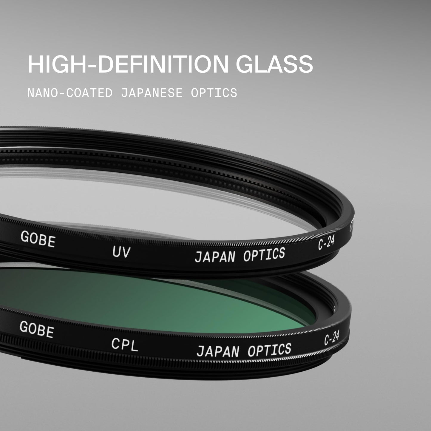 Gobe 67mm UV + Circular Polarizing (CPL) Lens Filter Kit