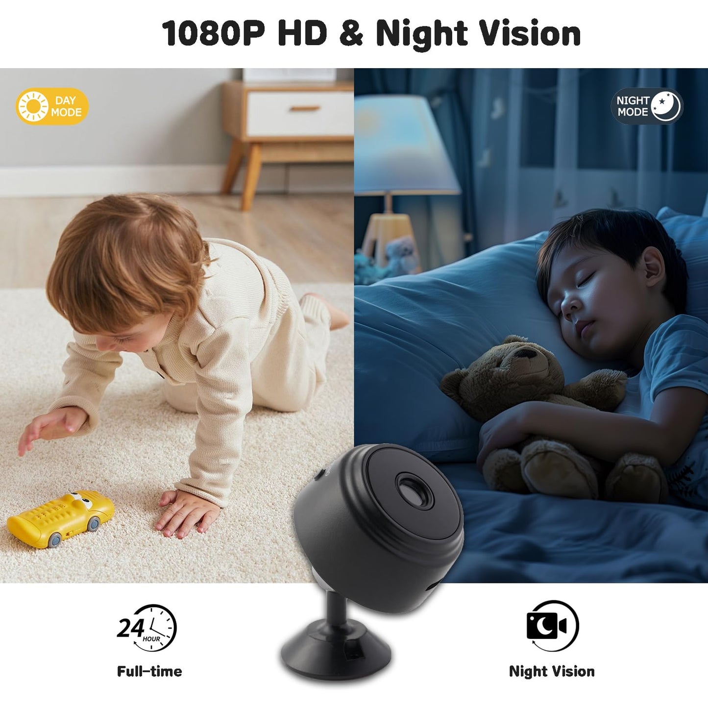 mini Camera Hidden Cameras -Nanny Cam -WiFi Wireless -1080P HD Security Camera-Best Cameras for Surveillance-Surveillance Camera with Motion Detection