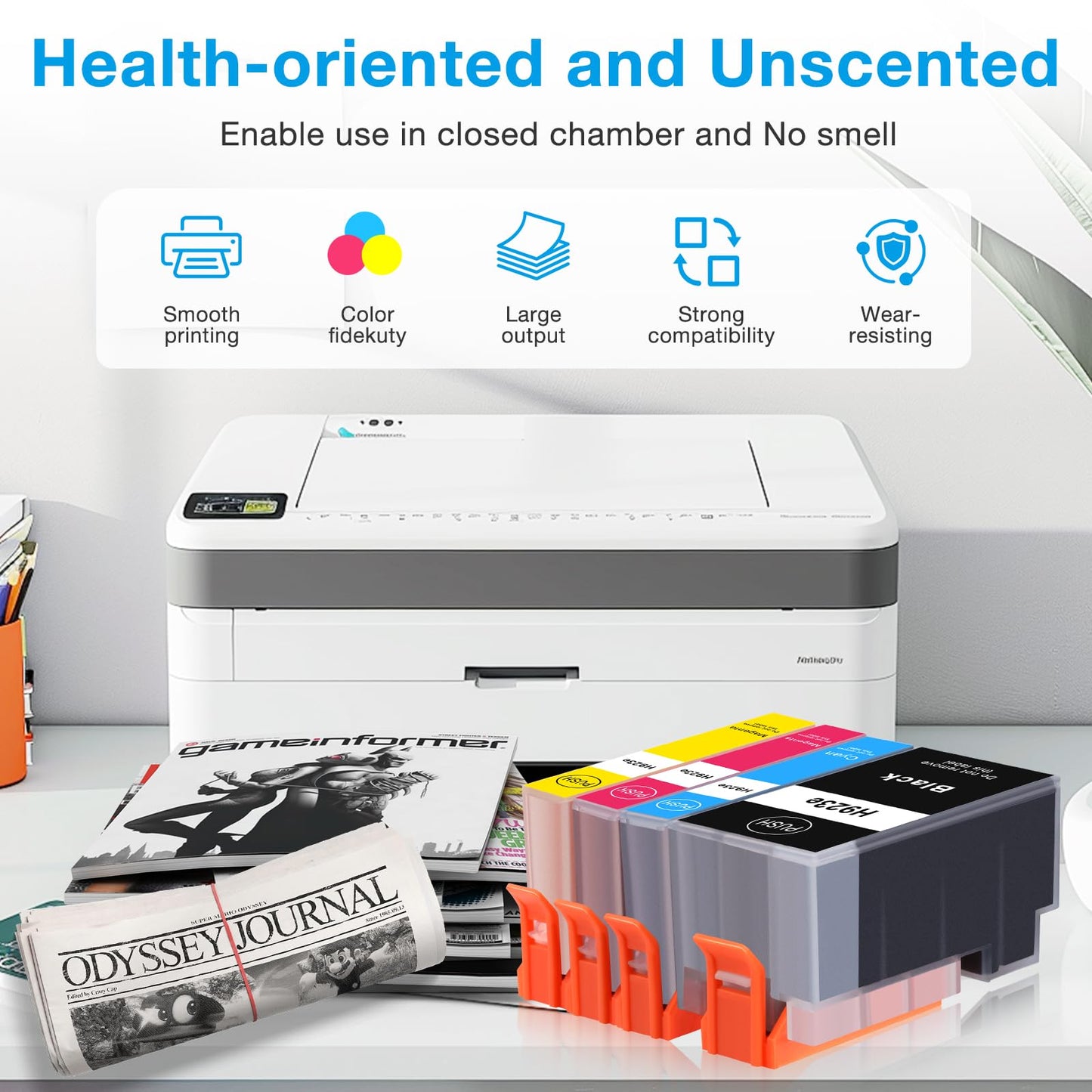 Aceozsoronn 923e 923XL 923 Ink Cartridges for HP OfficeJet Pro 8130e 8135e 8139e 8138e 8122e 8120 8124e 8125e 8130 8132e 8134e Printers (4 Pack