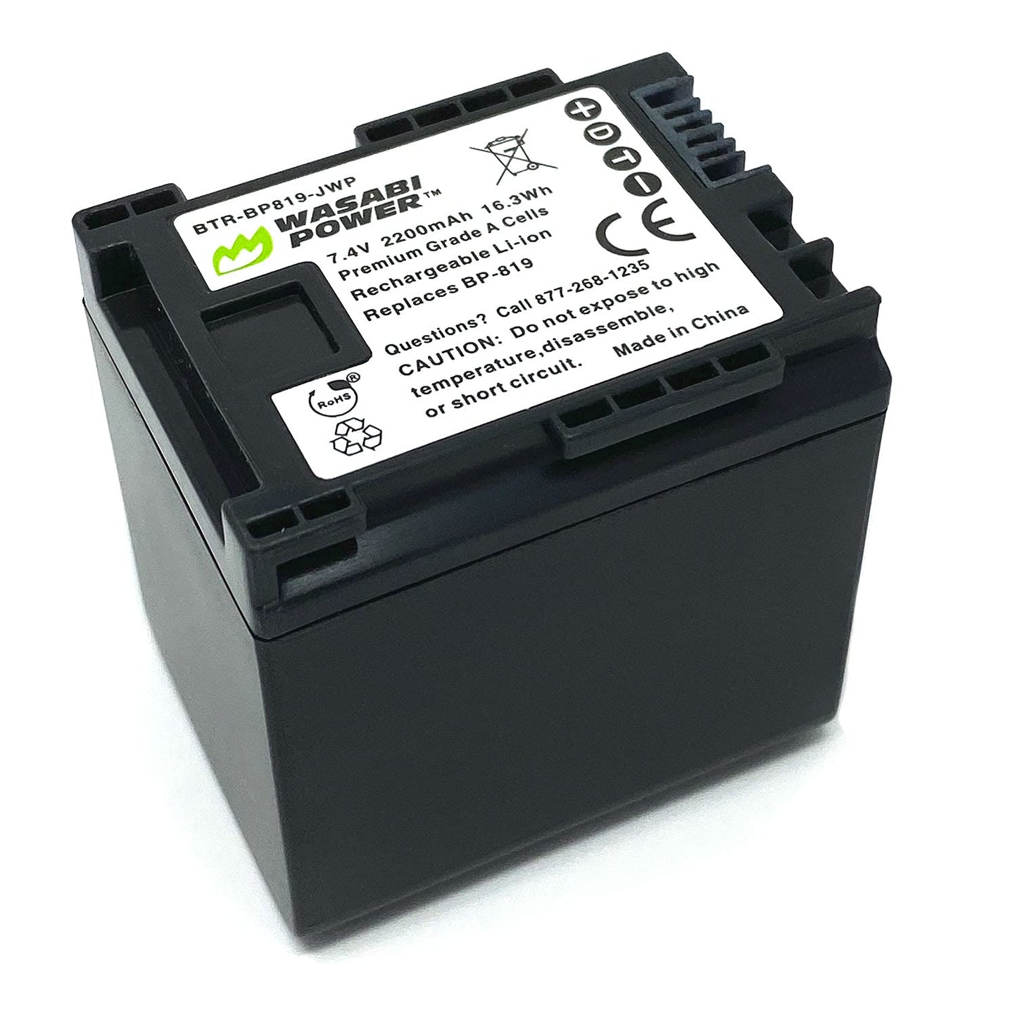 Wasabi Power Battery and Charger Kit for Canon BP-819, VIXIA HF10, HF11, HF20, HF21, HF100, HF200, HF G10, HF M30, HF M31, HF M32, HF M40, HF M41, HF
